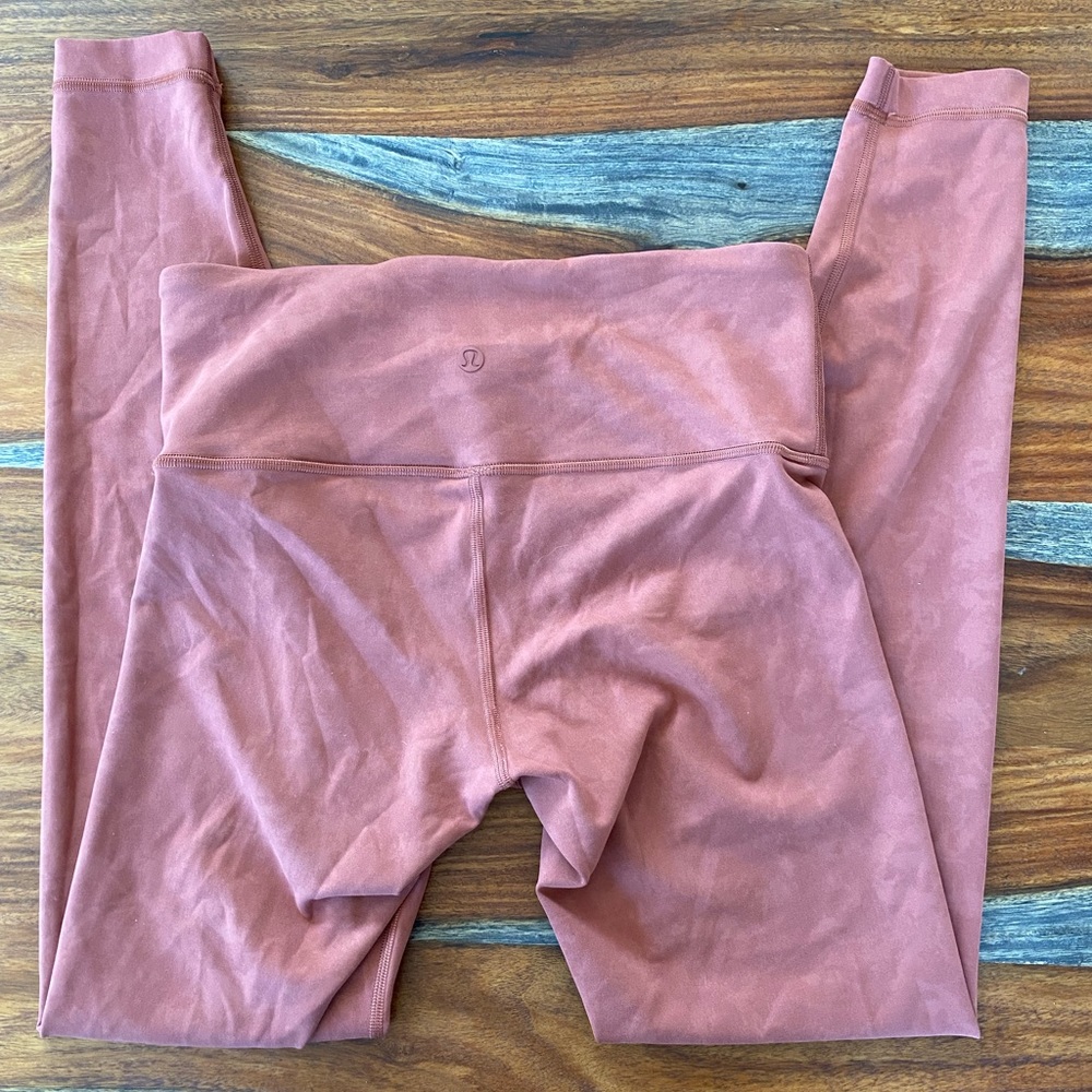 Pink/orange V waist lululemon leggings